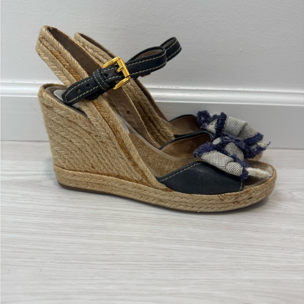Prada Denim Espadrille Wedges - Picture 4 of 6